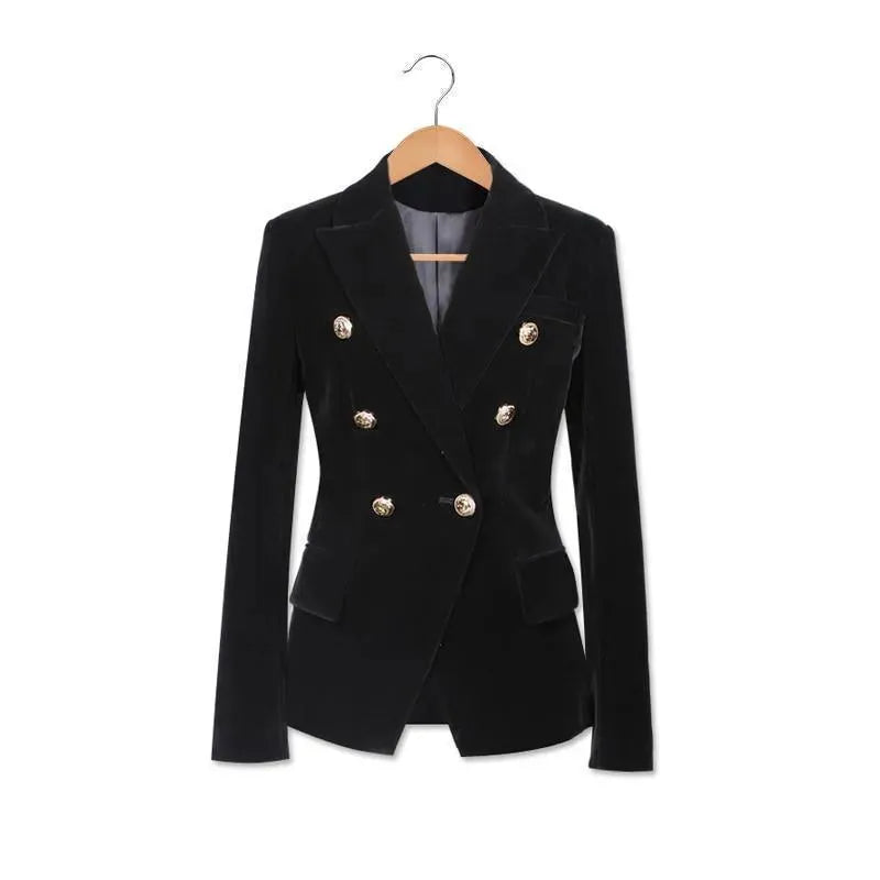 Aristocratic Velvet Blazer Women - Casual - Plain-Solid - Blazer - LeStyleParfait