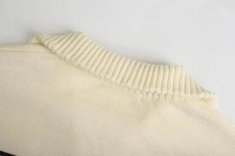 Asymmetry Striped Pullover Sweaters - Pullover Sweater - LeStyleParfait