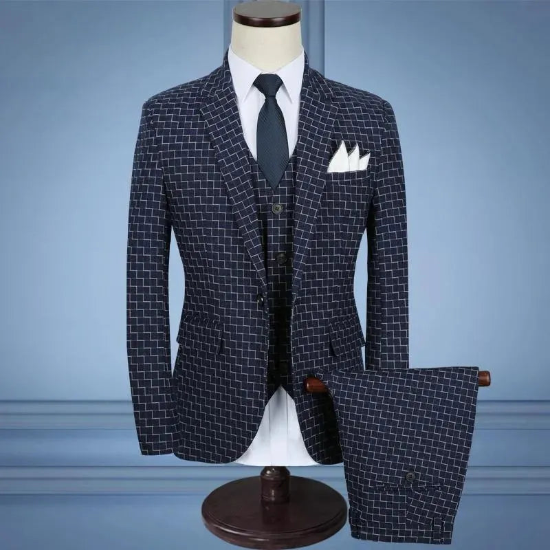 Attenborough Three Piece Slim Fit Suit - Three Piece Suit - LeStyleParfait