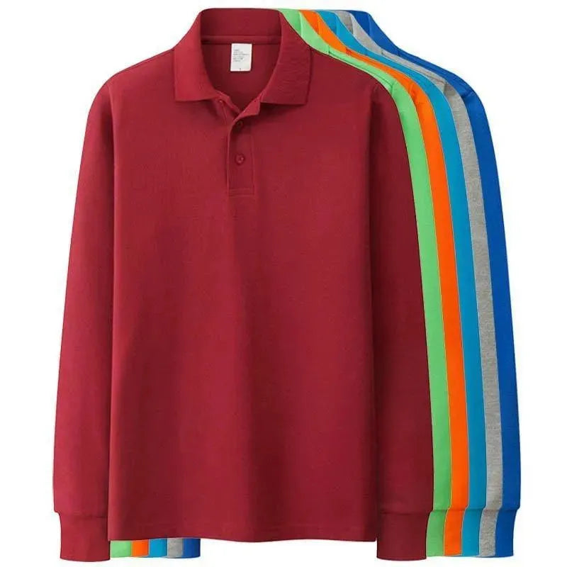 Autumn Solid Men Polos Shirts - Polo Shirt - LeStyleParfait
