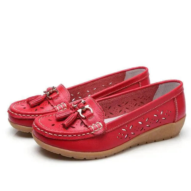 Ballerina Leather Flat Shoes - Loafer Shoes - LeStyleParfait