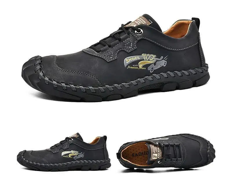 Basil Casual Leather Lace-Up Shoes - Casual Shoes - LeStyleParfait