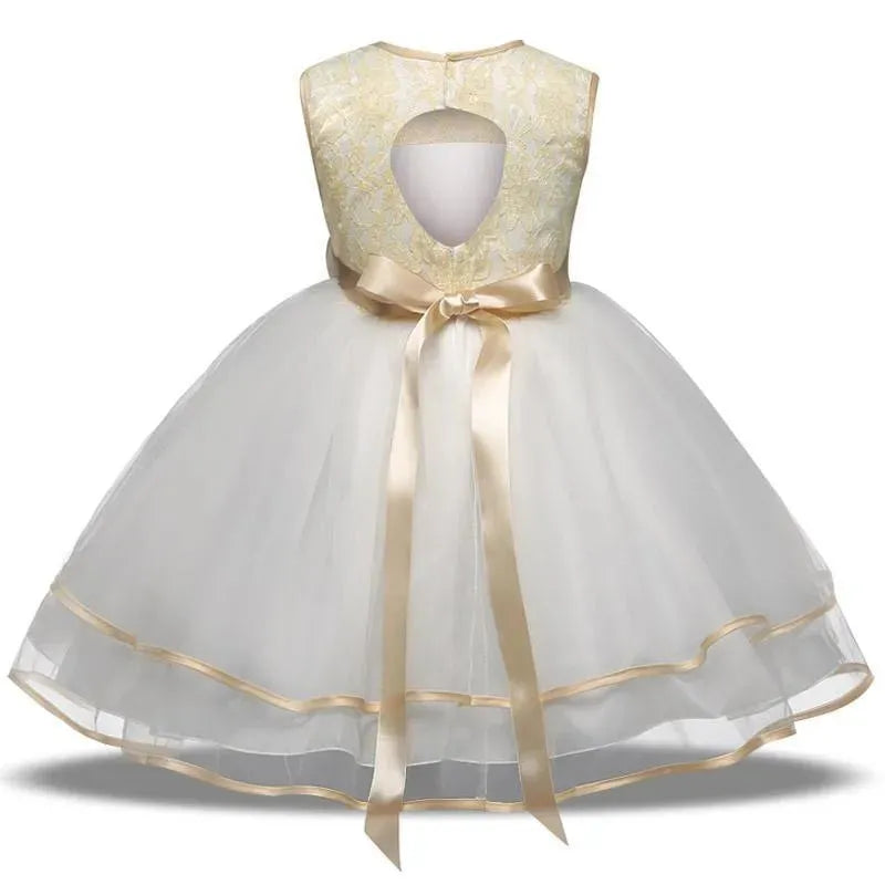 Beige Lace Dress For Girls - Girls Dresses - LeStyleParfait