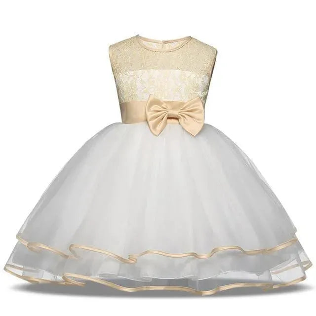 Beige Lace Dress For Girls - Girls Dresses - LeStyleParfait
