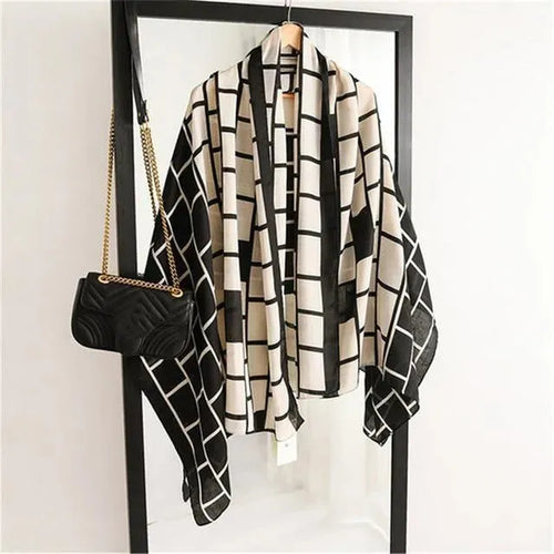 LeStyleParfait Women's Scarves & Shawls Stylish Wrap Scarf Printed Cotton -Scarf