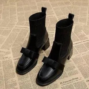 Black Women Sock Boots - Sock Boots - LeStyleParfait