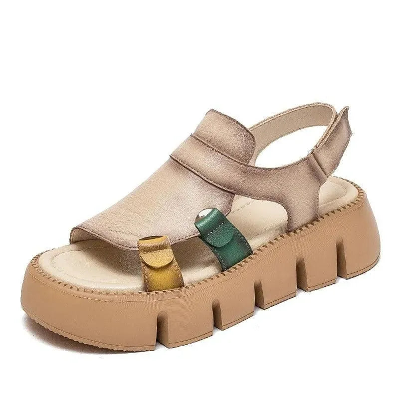 Block Heel Wedge Sandals - Wedge Shoes - LeStyleParfait