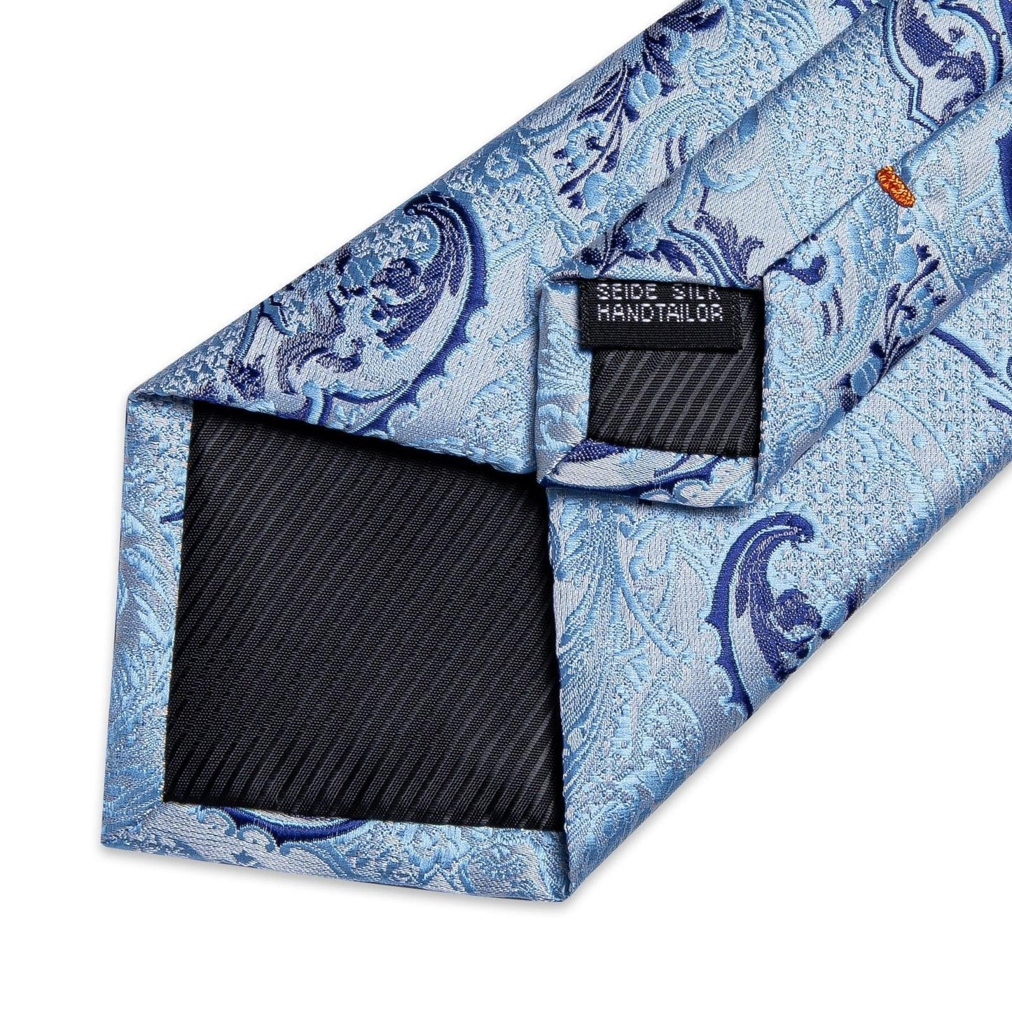 Blue Paisley Silk Necktie Set - Necktie - LeStyleParfait