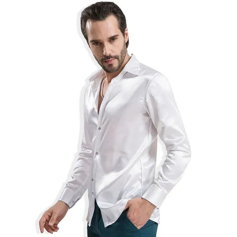 Bolan Satin Silk Shirt For Men - Silk Shirt - LeStyleParfait