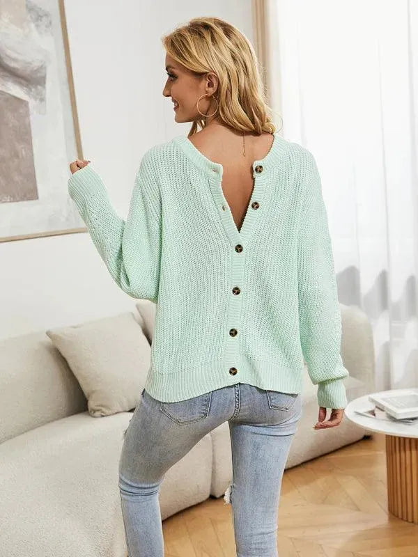 Buttoned Knit Women Cardigan Sweater - Cardigan Sweater - LeStyleParfait