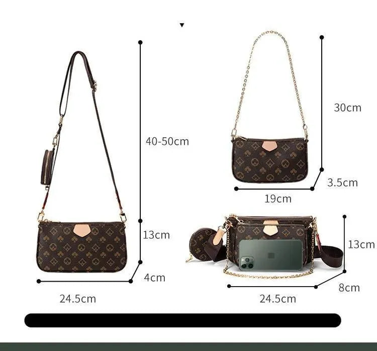 Cameron Designer 3-IN-1 Shoulder Bags Set - Shoulder Bag - LeStyleParfait