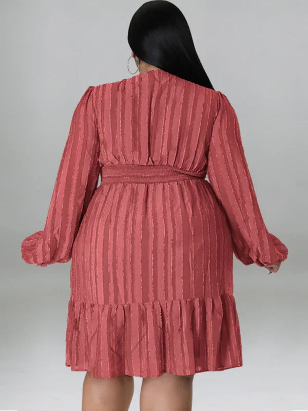 Casual Jacquard Oversized Mini Dress