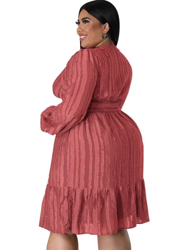Casual Jacquard Oversized Mini Dress