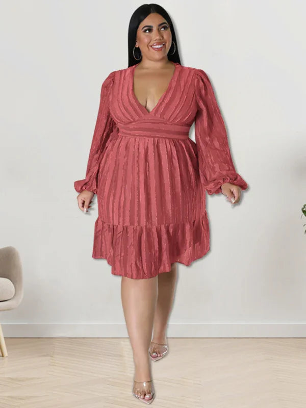 Casual Jacquard Oversized Mini Dress