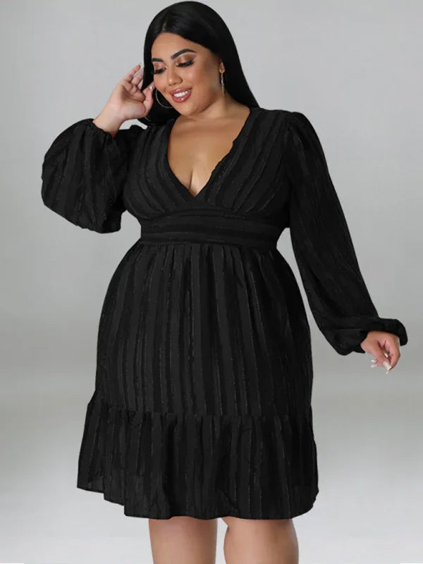 Casual Jacquard Oversized Mini Dress