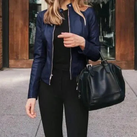 Casual Leather Jackets For Women - Leather Jacket - LeStyleParfait