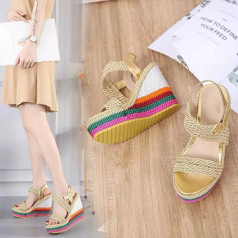 Casual Peep Toe Wedge Shoes - Wedge Shoes - LeStyleParfait