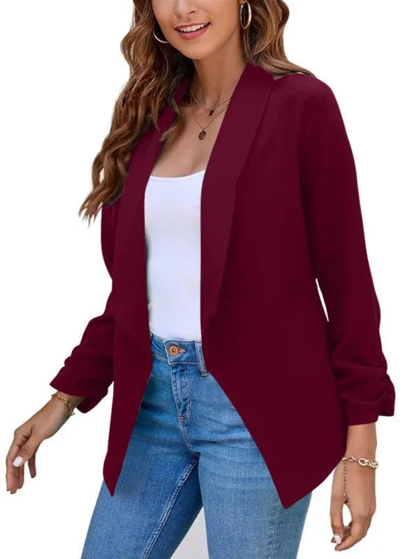 Casual Slim Fit V-Neck Women's Blazer-Suit Jacket-LeStyleParfait