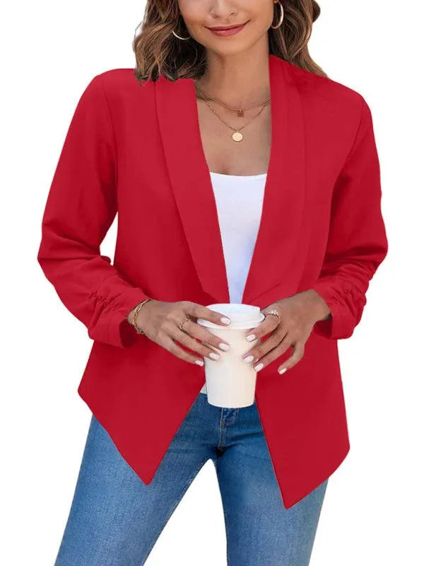 Casual Slim Fit V-Neck Women's Blazer-Suit Jacket-LeStyleParfait