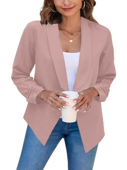 Casual Slim Fit V-Neck Women's Blazer-Suit Jacket-LeStyleParfait