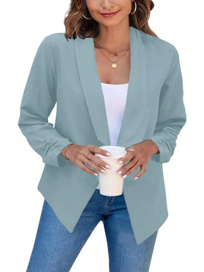 Casual Slim Fit V-Neck Women's Blazer-Suit Jacket-LeStyleParfait