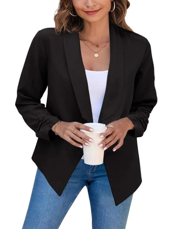 Casual Slim Fit V-Neck Women's Blazer-Suit Jacket-LeStyleParfait