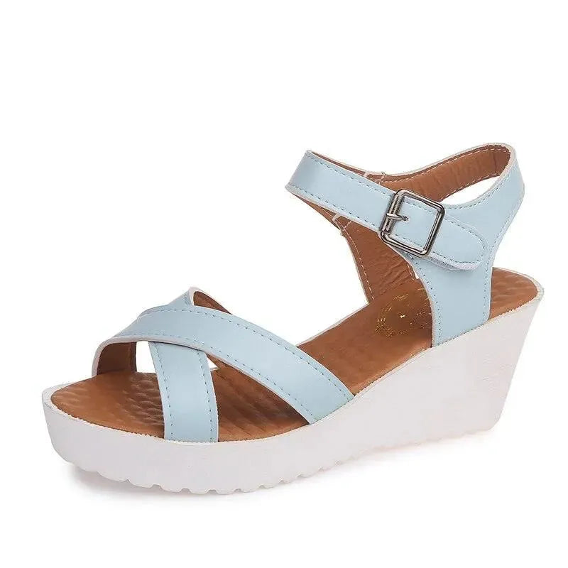 Casual Straps Wedge Sandals - Wedge Shoes - LeStyleParfait