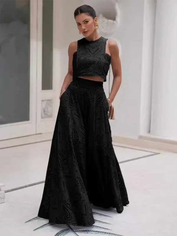 Casual Textured Sleeveless Maxi Dress