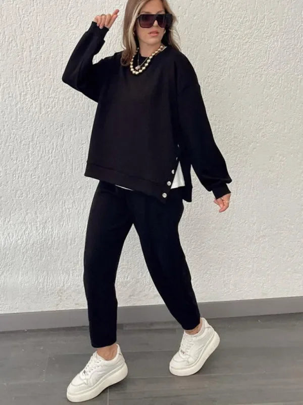 Casual Women Two-Piece Knit Set - Casual Knit Set - LeStyleParfait