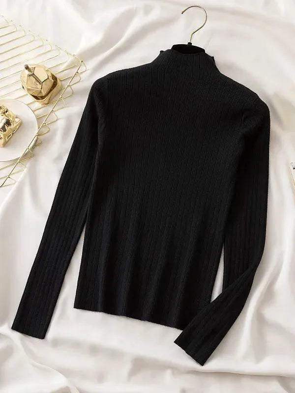 Charming Turtleneck Knitwear - Pullover Sweater - LeStyleParfait