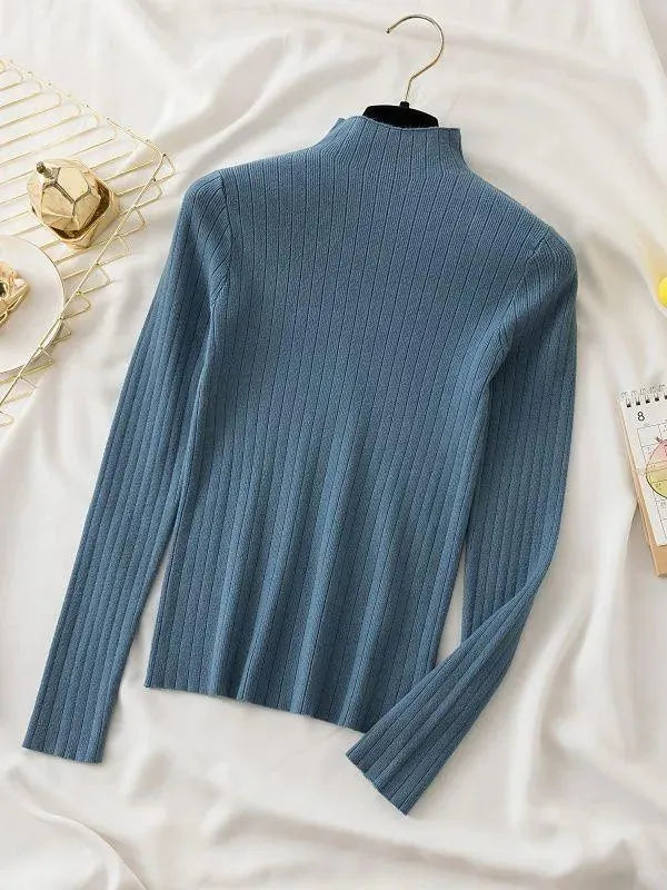 Charming Turtleneck Knitwear - Pullover Sweater - LeStyleParfait