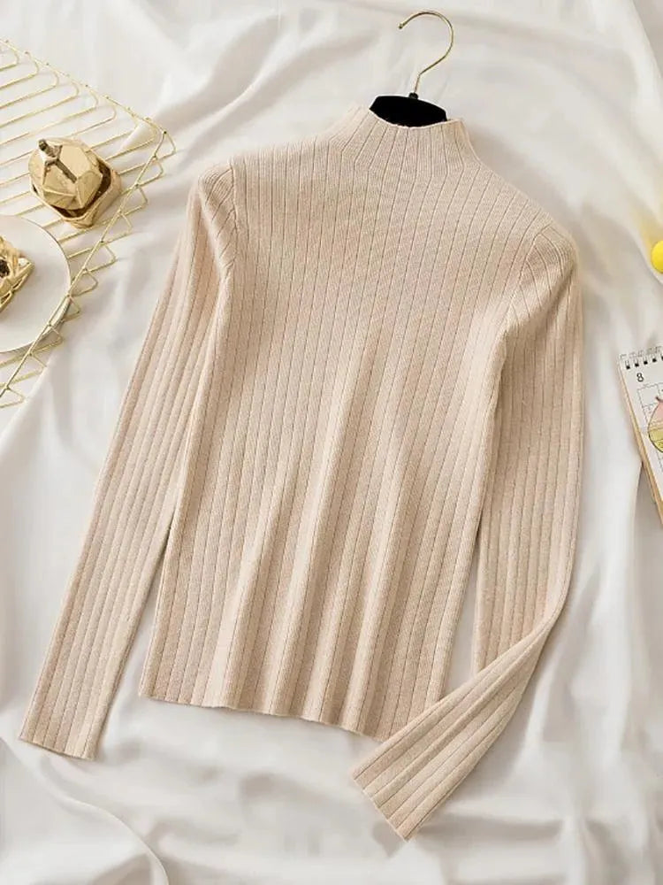 Charming Turtleneck Knitwear - Pullover Sweater - LeStyleParfait