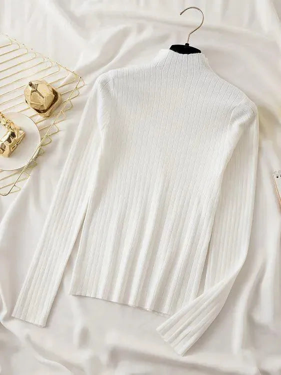Charming Turtleneck Knitwear - Pullover Sweater - LeStyleParfait