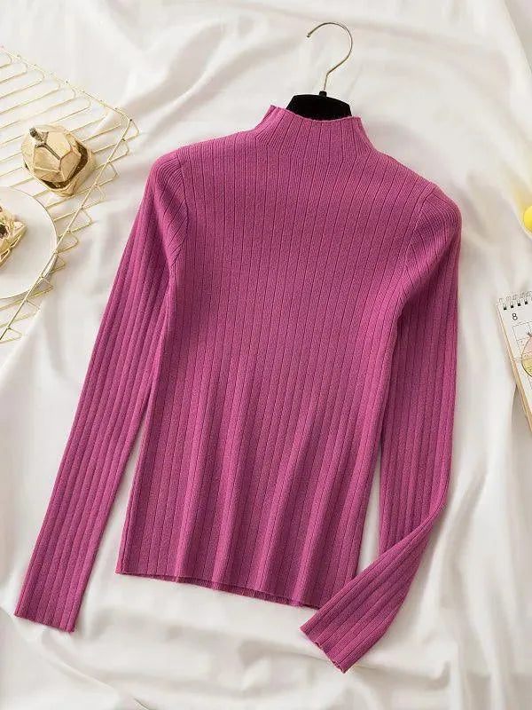 Charming Turtleneck Knitwear - Pullover Sweater - LeStyleParfait