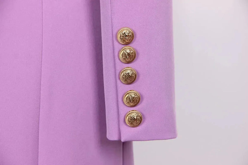 Chic Double-Breasted Blazer Women - Formal-Business - Plain-Solid - Double-Breasted Blazer - LeStyleParfait