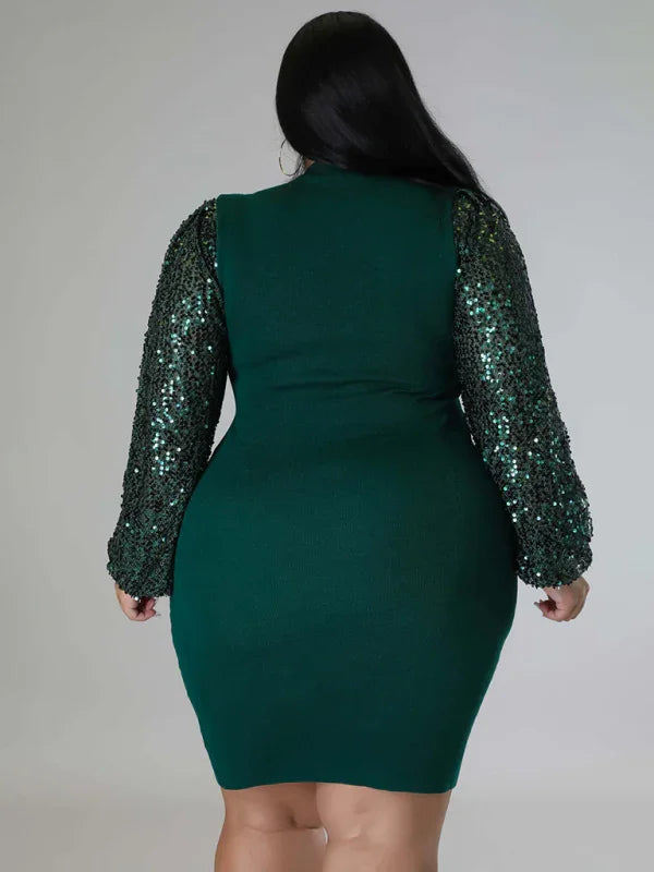 Chic Sequin Bodycon Midi Dress