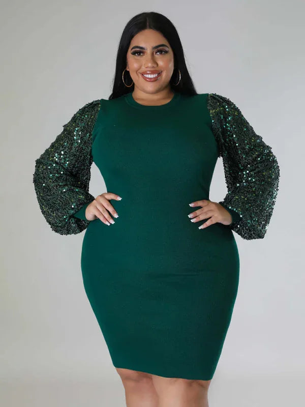 Chic Sequin Bodycon Midi Dress