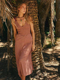 Chic Strappy Backless Midi Dress