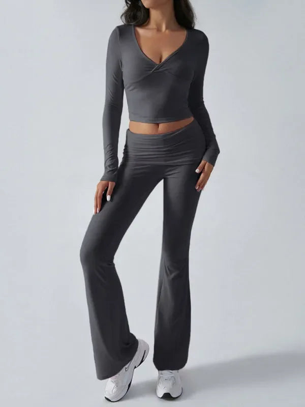 Chic Women Casual Jersey Two-Piece Set - Casual Jersey Two-Piece Set - LeStyleParfait