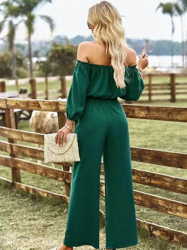 Chic Women Casual Satin Two-Piece Pant Set - Casual Pant Set - LeStyleParfait