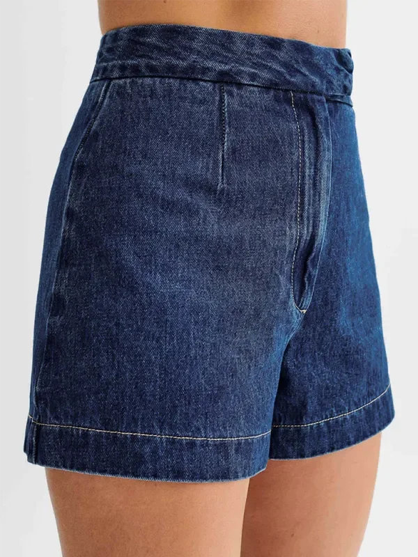 Chic Women Casual Sleeveless Denim Shorts Set - Casual Shorts Set - LeStyleParfait