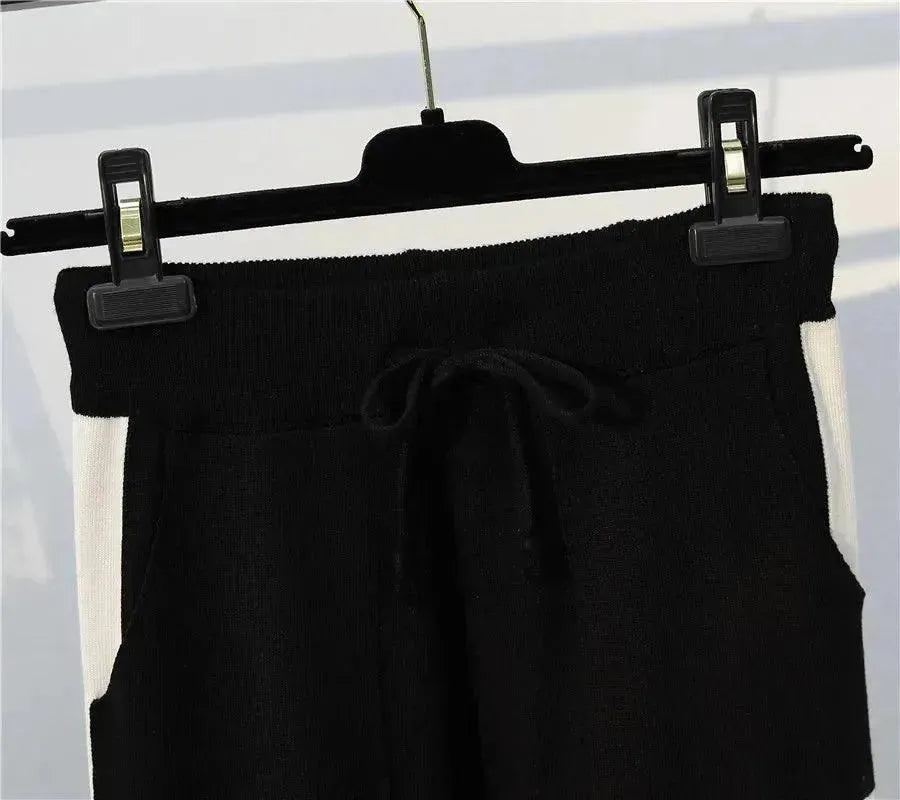 Chic Women Casual Striped Two-Piece Sweater Set - Striped Sweater Set - LeStyleParfait