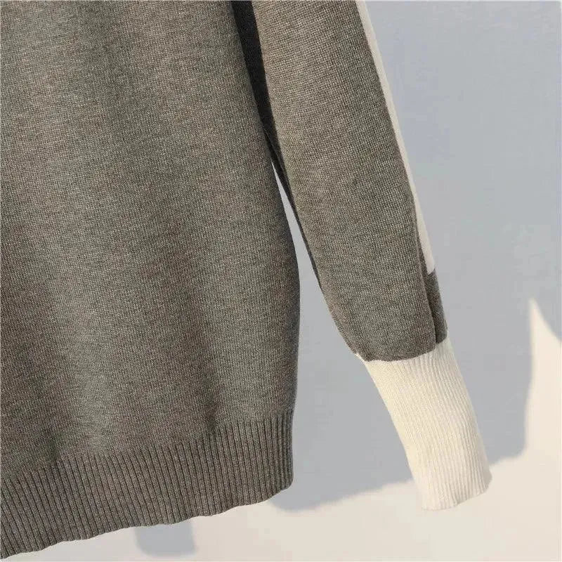 Chic Women Casual Striped Two-Piece Sweater Set - Striped Sweater Set - LeStyleParfait