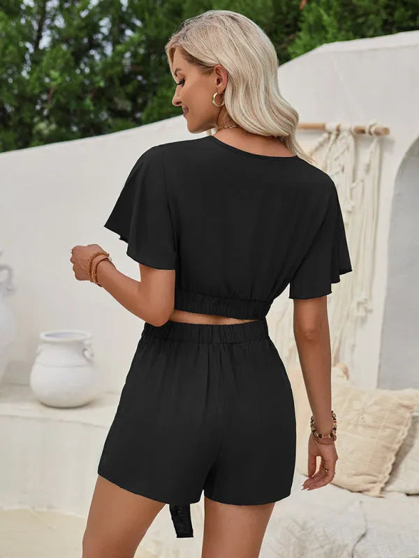 Chic Women Casual Two-Piece Shorts Set - Casual Shorts Set - LeStyleParfait