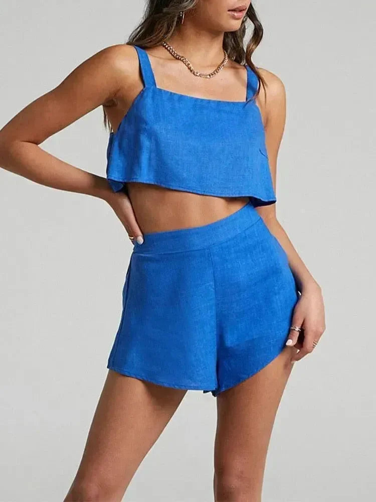 Chic Women Casual Two-Piece Shorts Set - Casual Shorts Set - LeStyleParfait