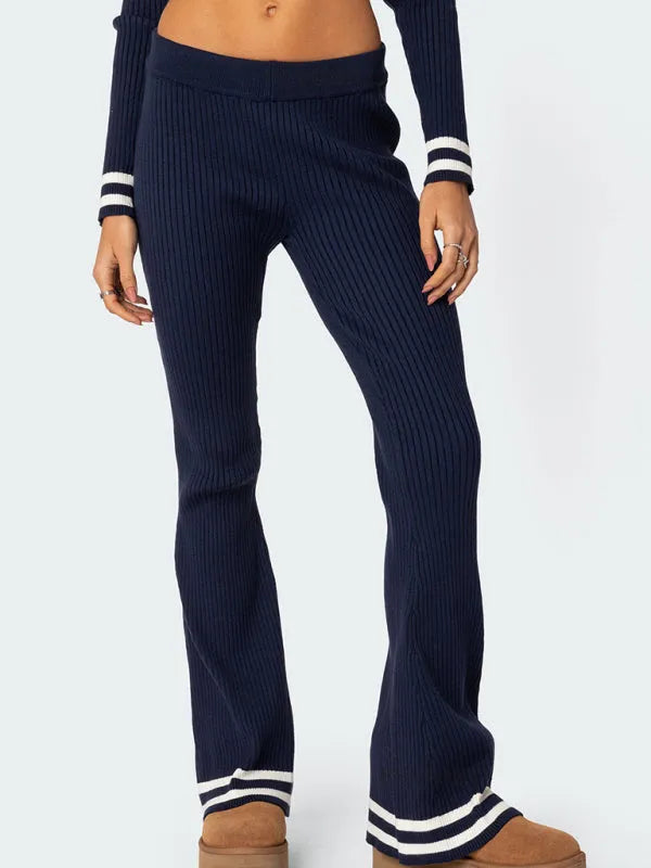 Chic Women Casual Wide-Leg Two-Piece Set - Casual Pants Set - LeStyleParfait