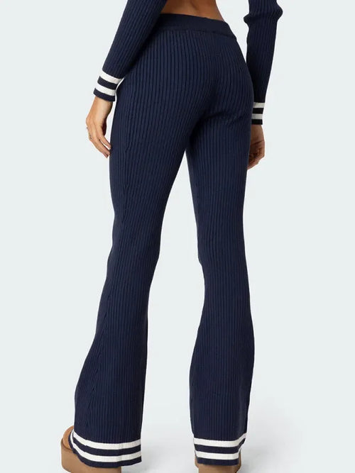 Chic Women Casual Wide-Leg Two-Piece Set - Casual Pants Set - LeStyleParfait