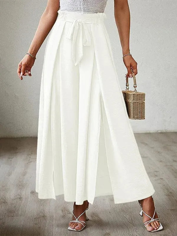 Loose Pleated Wide Leg Women pants - Women Pants - LeStyleParfait