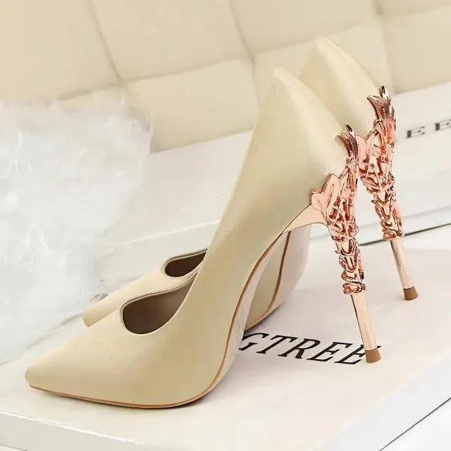 Chicchi Pointed Heel Pumps Shoes - Pumps Shoes - LeStyleParfait