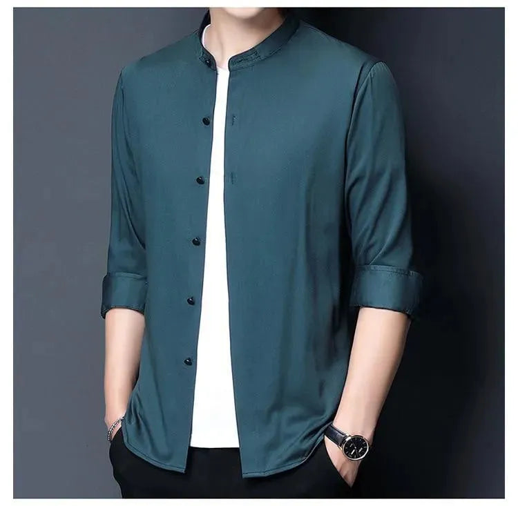 Clapton Satin Shirt For Men - Silk Shirt - LeStyleParfait